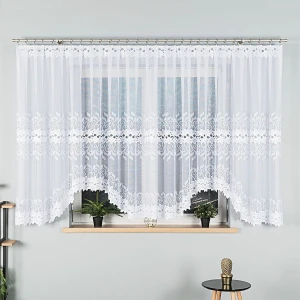 Firana gotowa Bastia żakardowa 500x160 biała