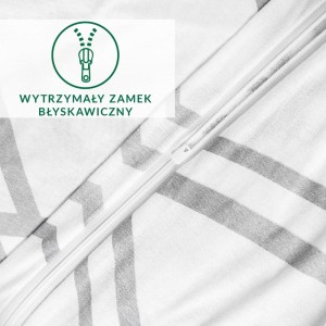 Pościel bawełniana 220x200 Kratka szara, biała z dzianiny jersey