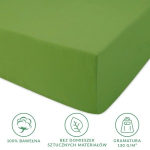 Prześcieradło jersey z gumką 120x200 kolor Kaktus