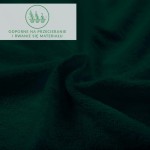 Prześcieradło frotte z gumką w kolorze zieleni butelkowej, o wymiarach 200x220 cm. Materiał z miękką, teksturowaną powierzchnią, odporny na przecieranie i rwanie. Delikatne fałdy materiału w zbliżeniu.