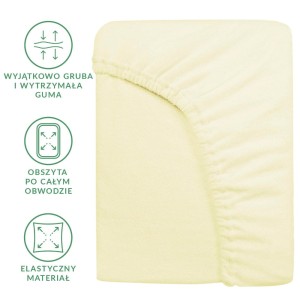 Prześcieradło frotte z gumką 70x140 kolor krem
