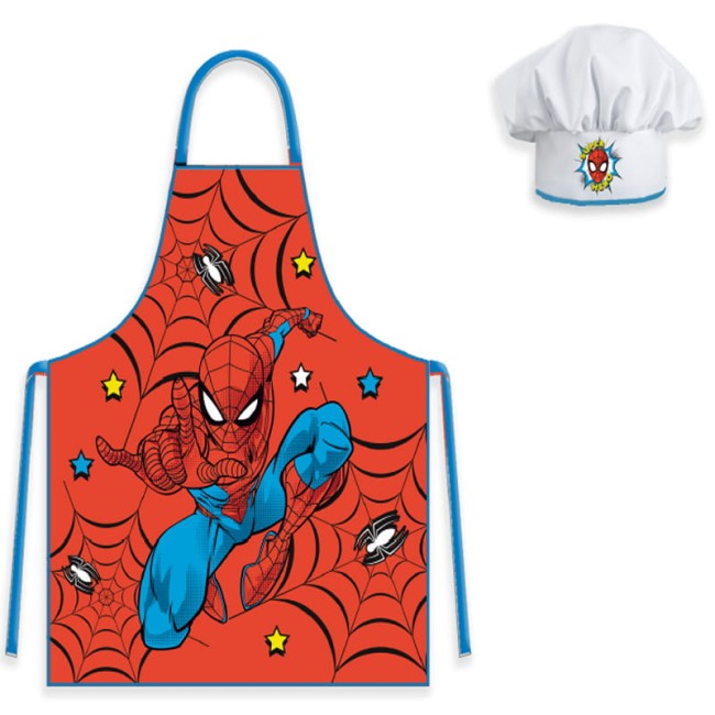  Kolorowy wodoodporny fartuszek kuchenny dla dzieci Spiderman w rozmiarze 45x50 cm 