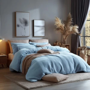 Poszewka frotte 40x40 kolor niebieski