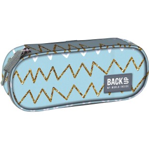 Piórnik jednokomorowy BackUp Zygzak mięta