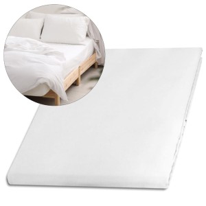 Prześcieradło satynowe bez gumki 160x220 kolor Biały