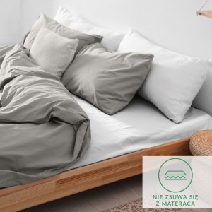 Prześcieradło flanelowe z gumką 120x200 kolor biały 160g/m2