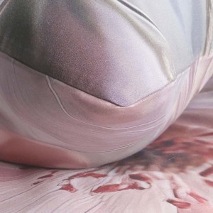 Pościel satyna bawełniana 180x200 Rosabella pastelowe różowe kwiaty, Satynlove Premium
