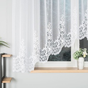 Firana gotowa Berenika żakardowa 400x160 biała