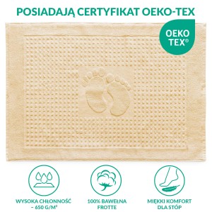 Dywanik łazienkowy 50x70 Stopki kolor krem DD