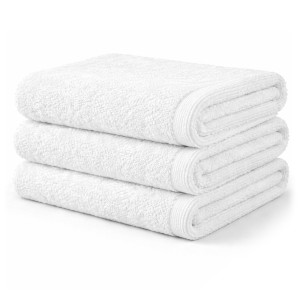 Ręcznik hotelowy 50x100 AQUA gładki, biały, 400 g/m2