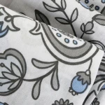 Pościel bawełniana 220x200 Paisley Calm szara i niebieska, Cottonlove