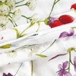 Pościel bawełniana 220x200 Wild Meadow biała w kolorowe kwiaty, Cottonlove