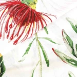 Pościel bawełniana 140x200 Sunny Bloom biała w kolorowe letnie kwiaty, Cottonlove