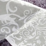 Pościel bawełniana 180x200 Royal Harmony w ornament, fioletowa i szara, Cottonlove