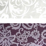 Pościel bawełniana 220x200 Royal Harmony w ornament, fioletowa i szara, Cottonlove