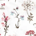 Pościel bawełniana 140x200 Soft Meadow biała w kolorowe wiosenne kwiaty, Cottonlove