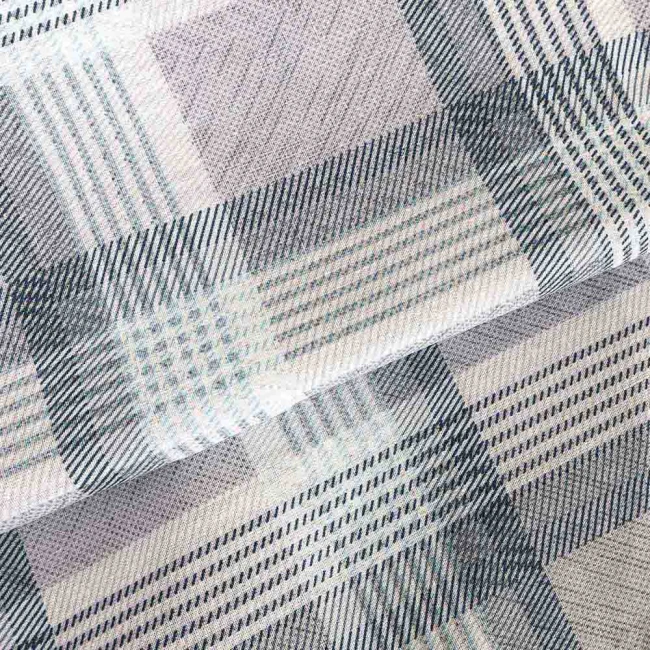 Poszewka dekoracyjna bawełniana 40x40 Grid szara klasyczna krata, Cottonlove