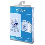 Pościel bawełniana dla dzieci 160x200 Lilo & Stitch, niebieska, dla chłopca