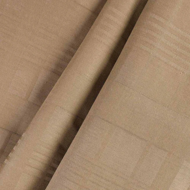 Pościel satyna bawełniana 160x200 Exclusive Marsela Light Brown, brązowa w kratkę