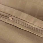 Pościel satyna bawełniana 180x200 Exclusive Marsela Light Brown, brązowa w kratkę