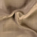 Pościel satyna bawełniana 220x200 Exclusive Marsela Light Brown, brązowa w kratkę