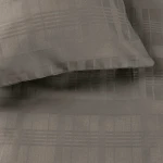 Pościel satyna bawełniana 160x200 Exclusive Marsela Grey, szara w kratkę