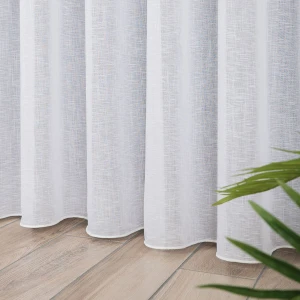 Firana gładka z ołowianką, wyskość 300cm, kolor biały	