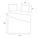 Pościel satyna bawełniana 220x200 Daisy biała w kolorowe delikatne kwiaty, Satynlove