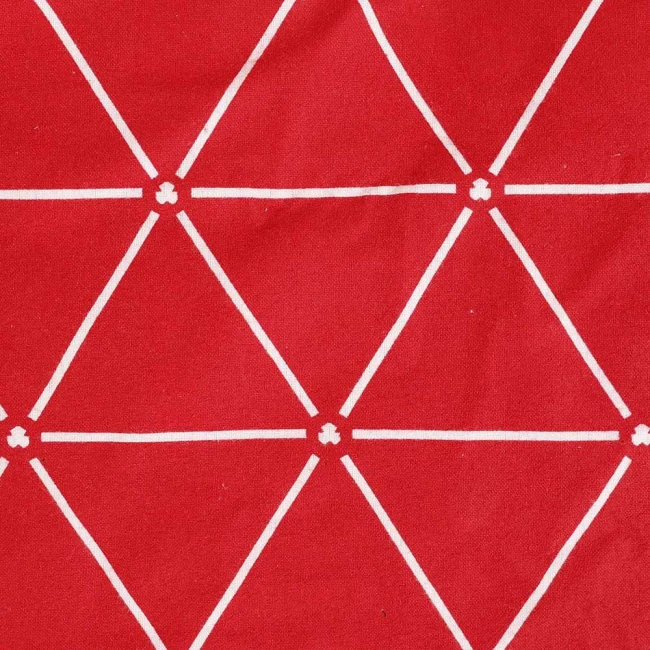 Pościel flanelowa 160x200 Skandia White, czerwona w białą kratę, Flanelove