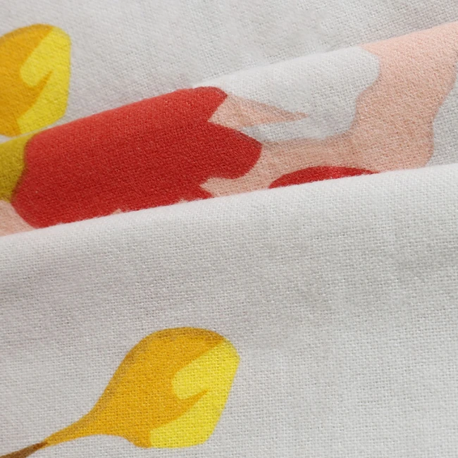 Pościel flanelowa 180x200 Bellis Grey, szara w kolorowe kwiaty, Flanelove