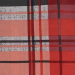 Pościel bawełniana 180x200 Lancaster czerwona w czarną kratę, Cottonlove
