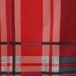 Pościel bawełniana 220x200 Lancaster czerwona w czarną kratę, Cottonlove