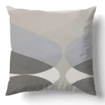 Poszewka dekoracyjna bawełniana 40x40 Forma Stone szara w geometryczny wzór, Cottonlove