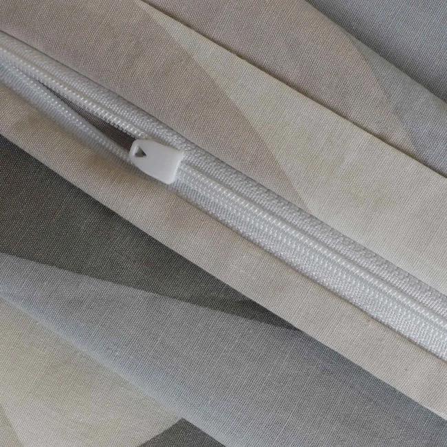 Poszewka dekoracyjna bawełniana 40x40 Forma Stone szara w geometryczny wzór, Cottonlove