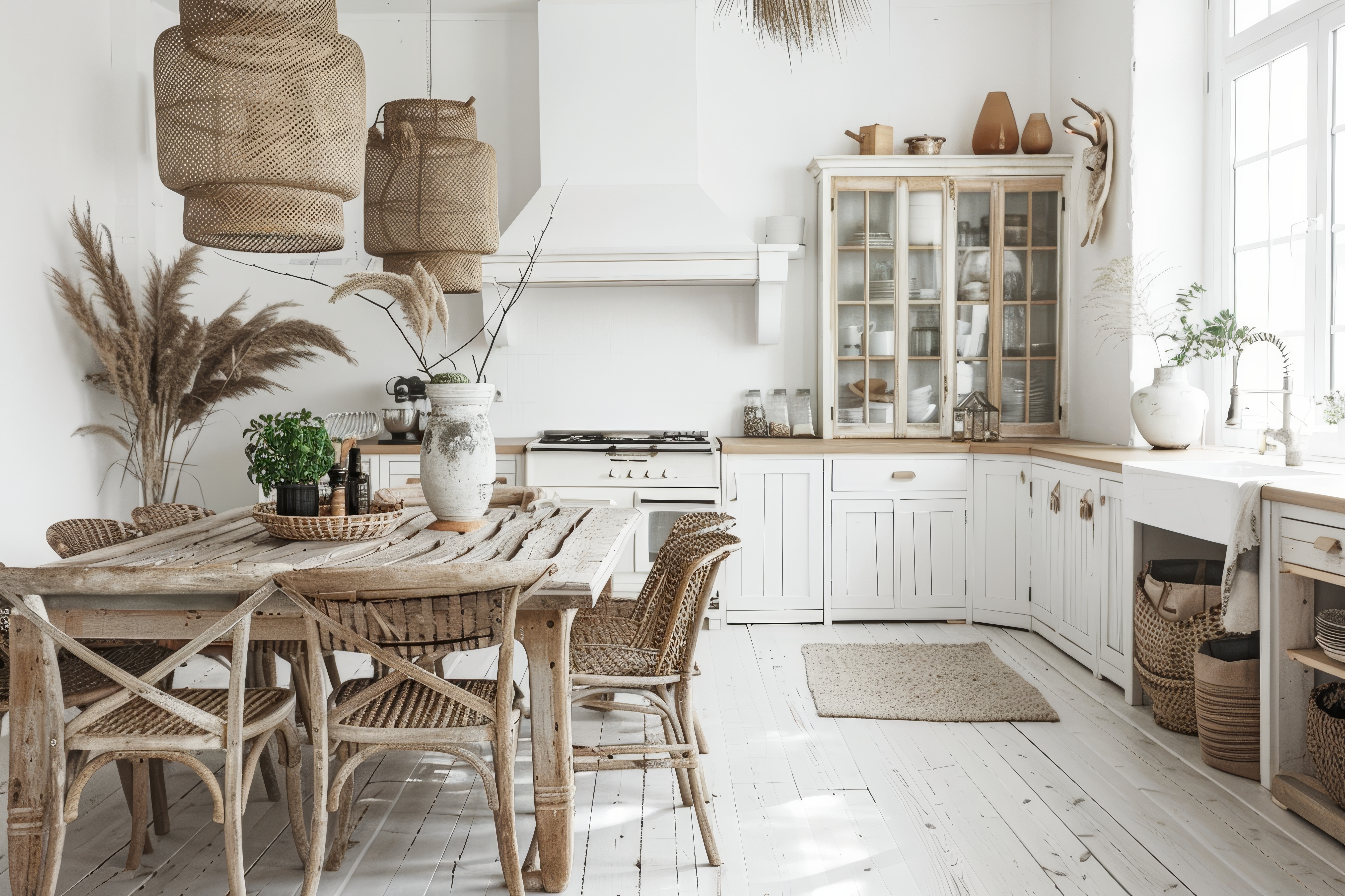 styl scandi boho – Kuchnia scandi boho pozostaje prosta i funkcjonalna